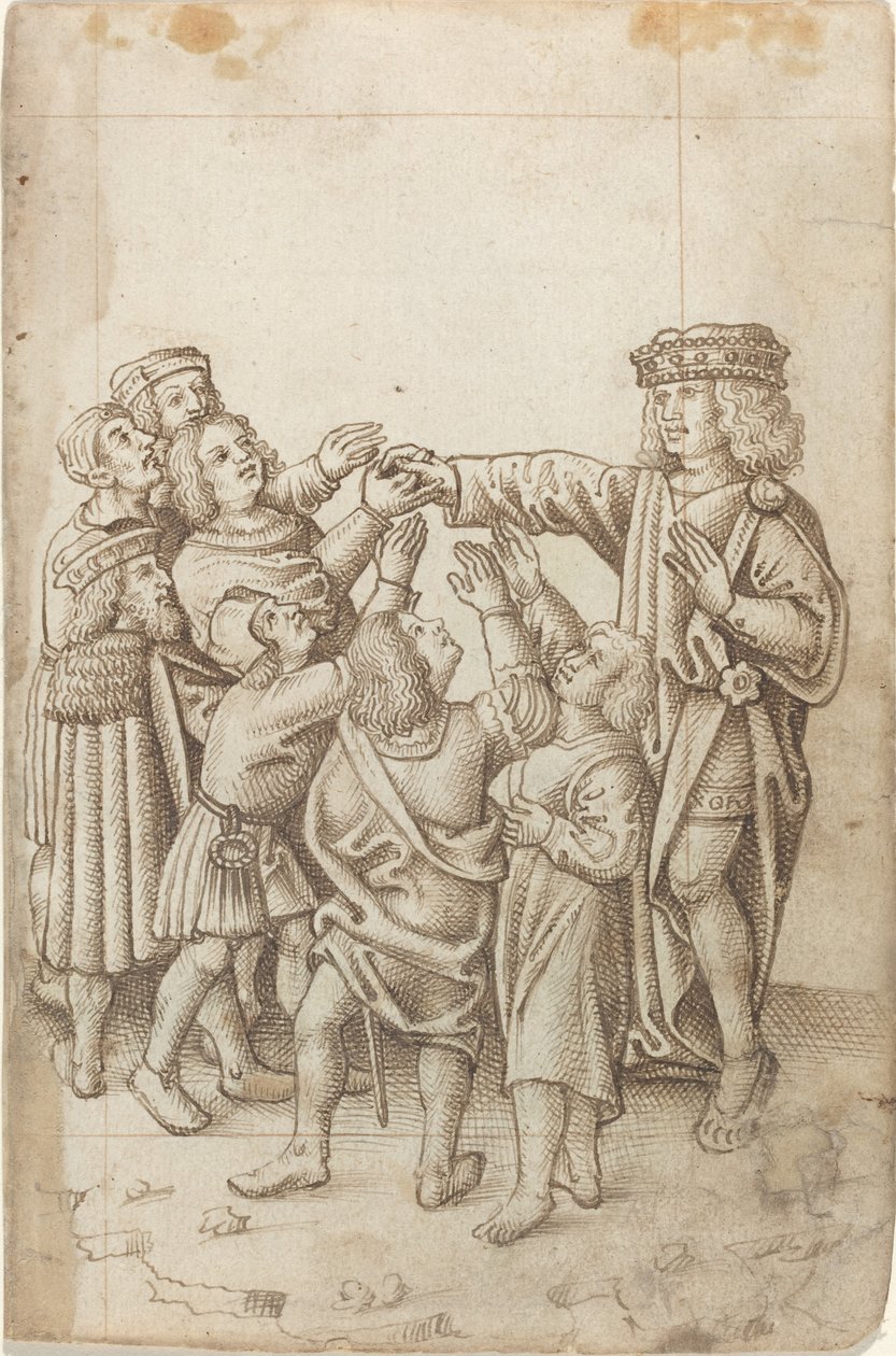"Älä anna oikeaa kättäsi kaikille ja kaikille" [fol. 13 recto] tekijältä French early 16th Century