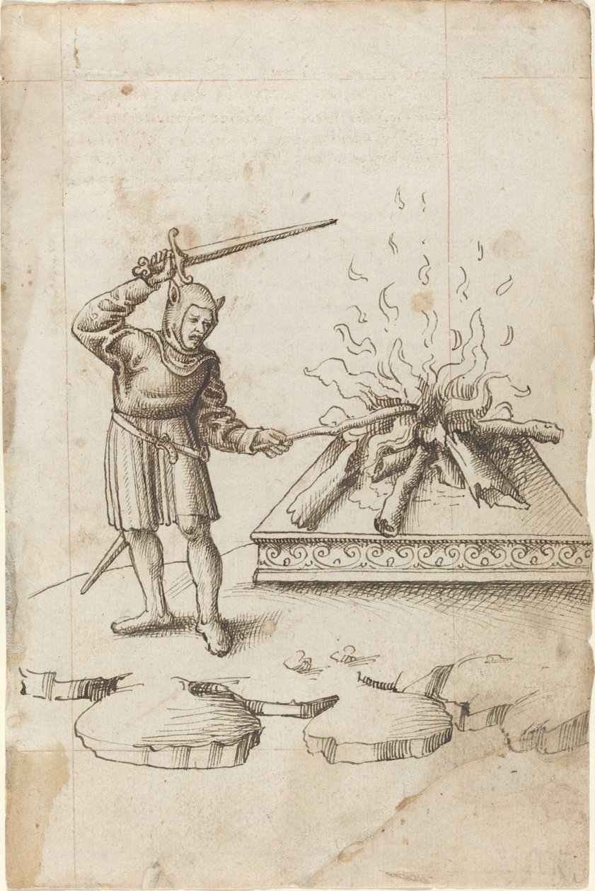 "Älä pistele tulta miekalla" [fol. 20 recto] tekijältä French early 16th Century