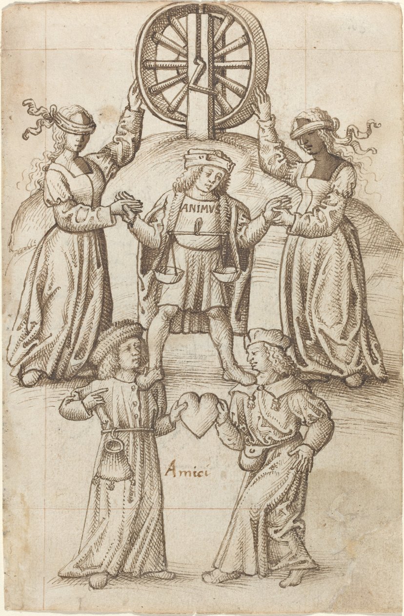 "Ystävyys on tasa-arvoa; ystävä on toinen minä" [fol. 10 recto] tekijältä French early 16th Century