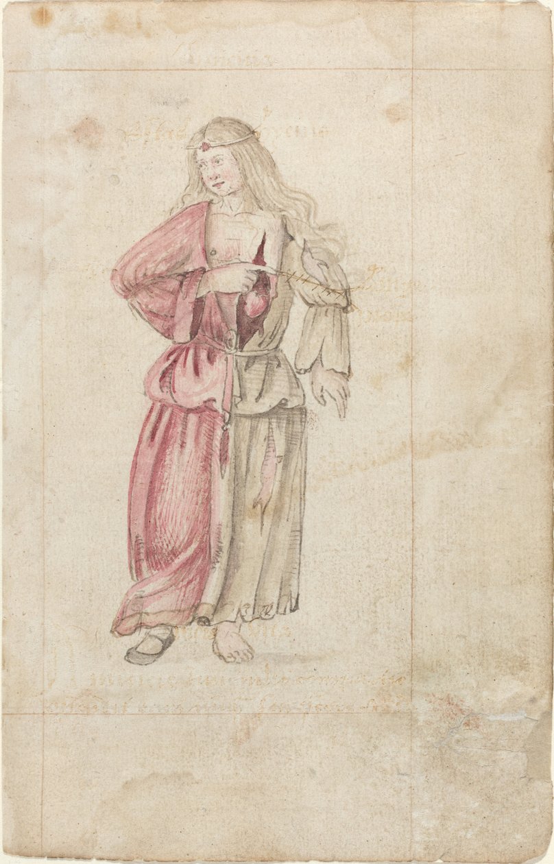 Ystävyyden personifikaatio (Amicitia) [fol. 2 recto] tekijältä French early 16th Century