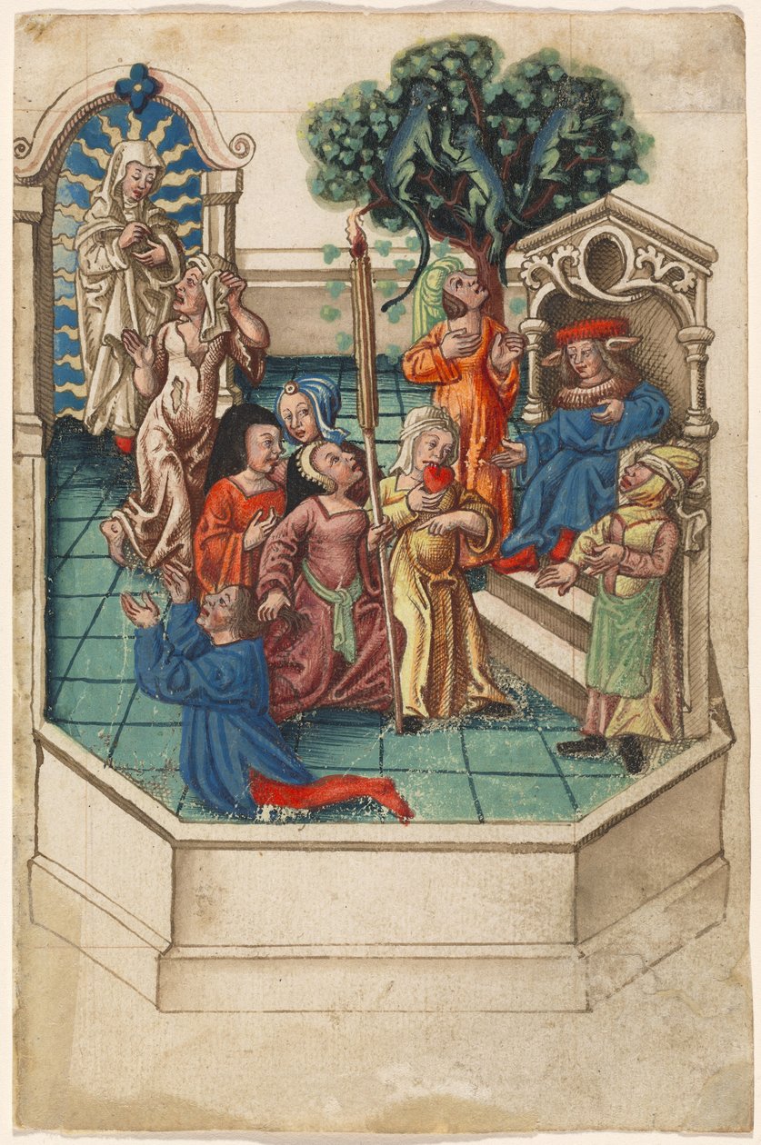 The Calumny of Apelles [fol. 6 suoraan] tekijältä French early 16th Century