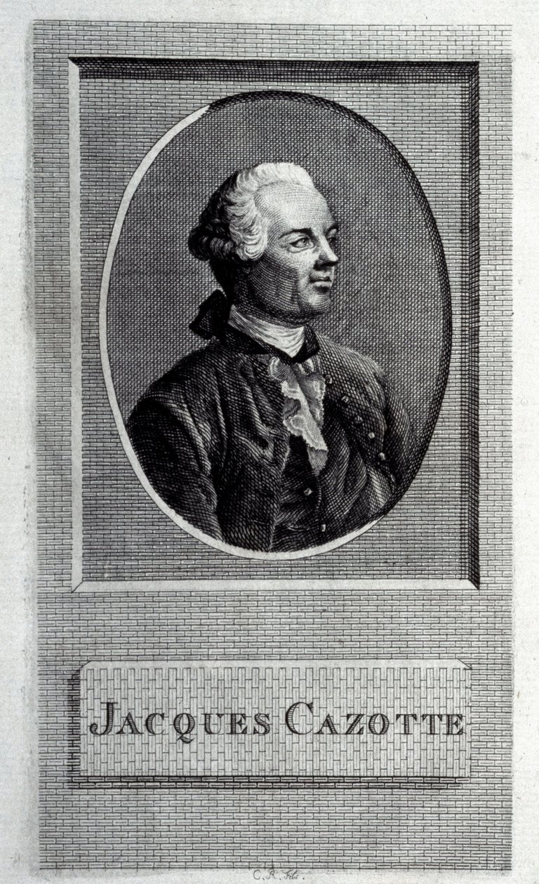 Muotokuva kirjailijasta Jacques Cazotte 1720-1792, 1700-luku. tekijältä French master.
