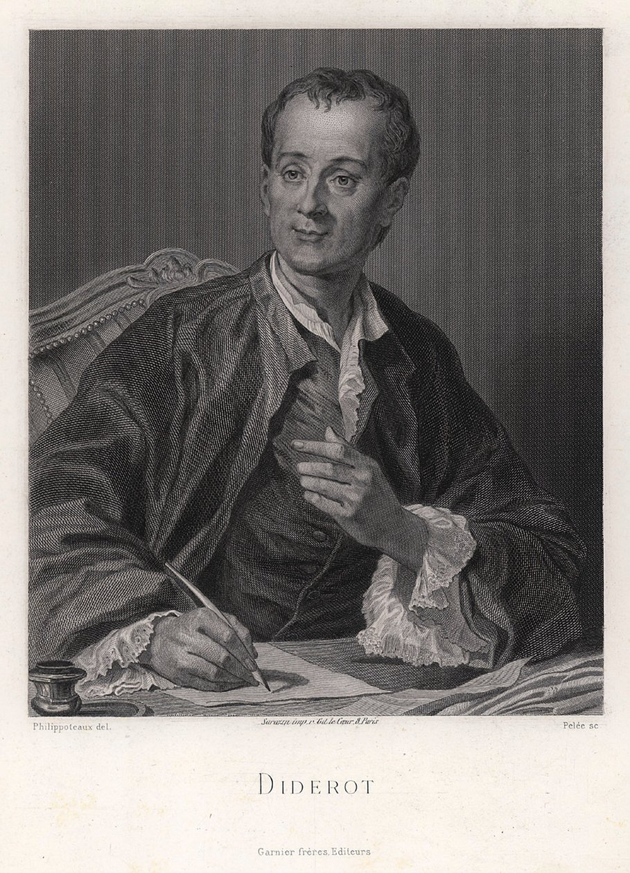 Muotokuva kirjailijasta, esseististä ja filosofista Denis Diderot