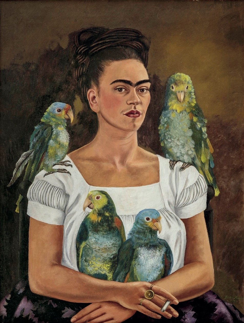 Minä ja papukaijani tekijältä Frida Kahlo