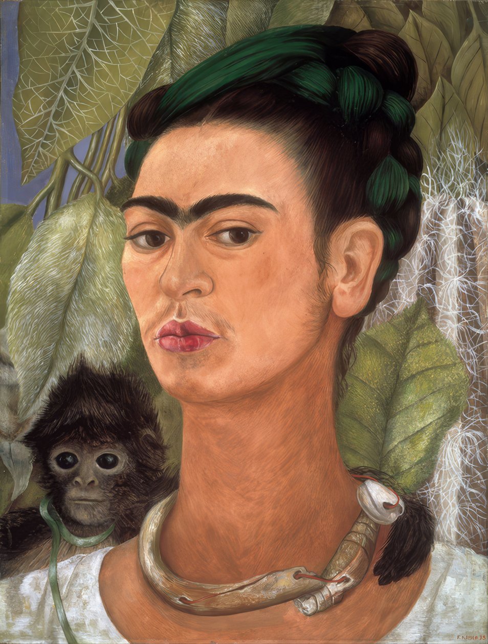 Omakuva apinan kanssa tekijältä Frida Kahlo