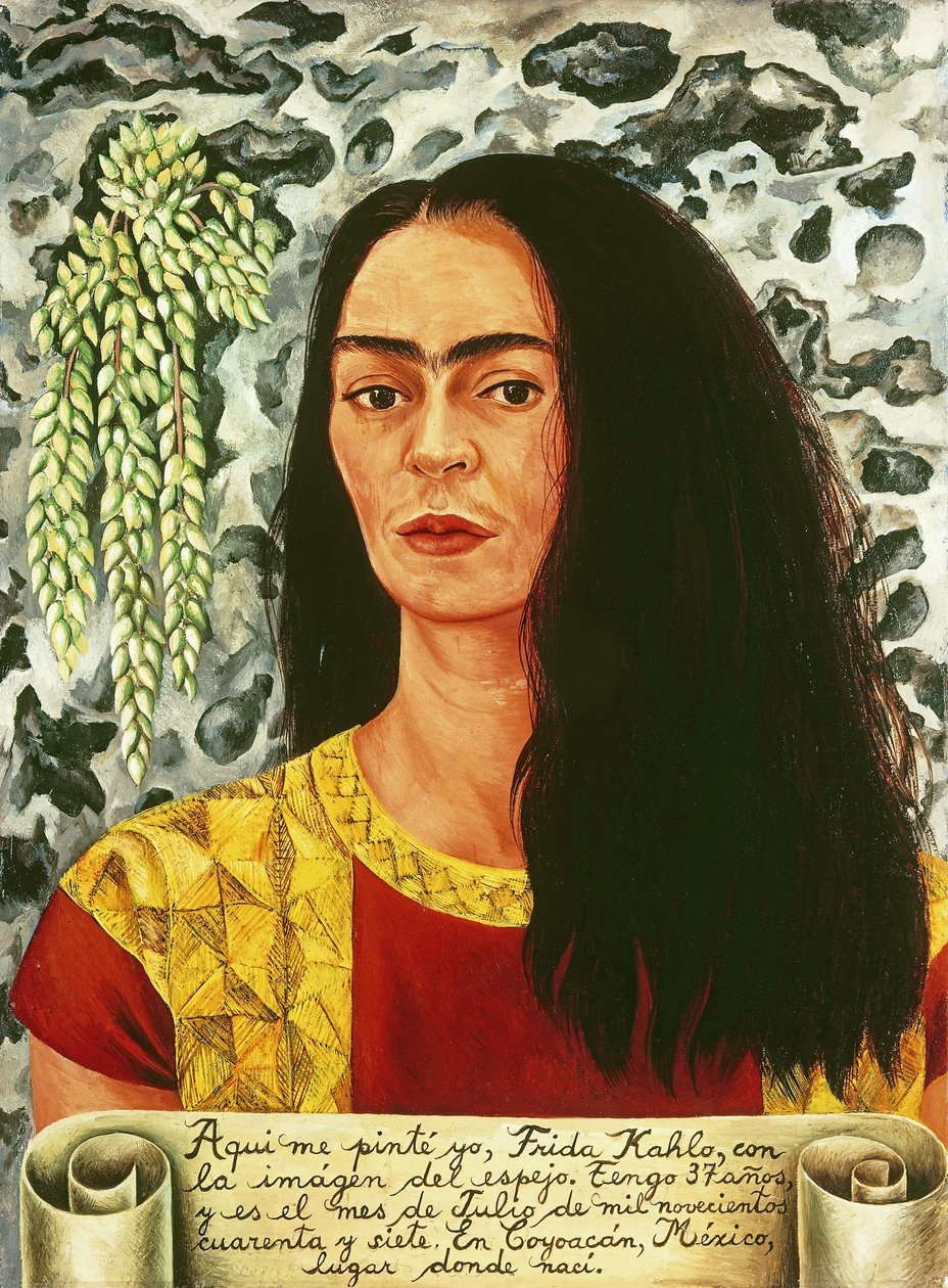 Omakuva irtonaisilla hiuksilla; Autorretrato con Pelo Suelto (Autorretrato con Pelo Suelto) tekijältä Frida Kahlo