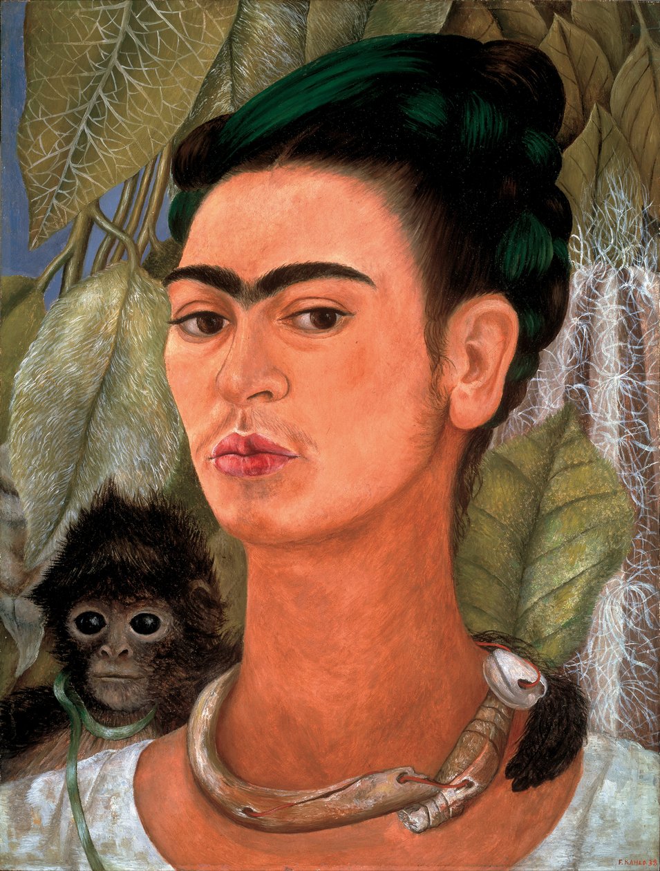 Omakuva apinan kanssa tekijältä Frida Kahlo