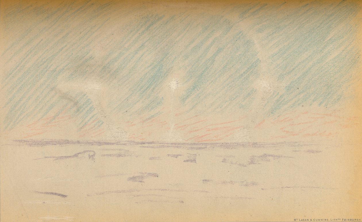Moon-Ring ja näennäiskuut ja ehdotus vaaka-akselista, 24. marraskuuta 1893, 1987 tekijältä Fridtjof Nansen