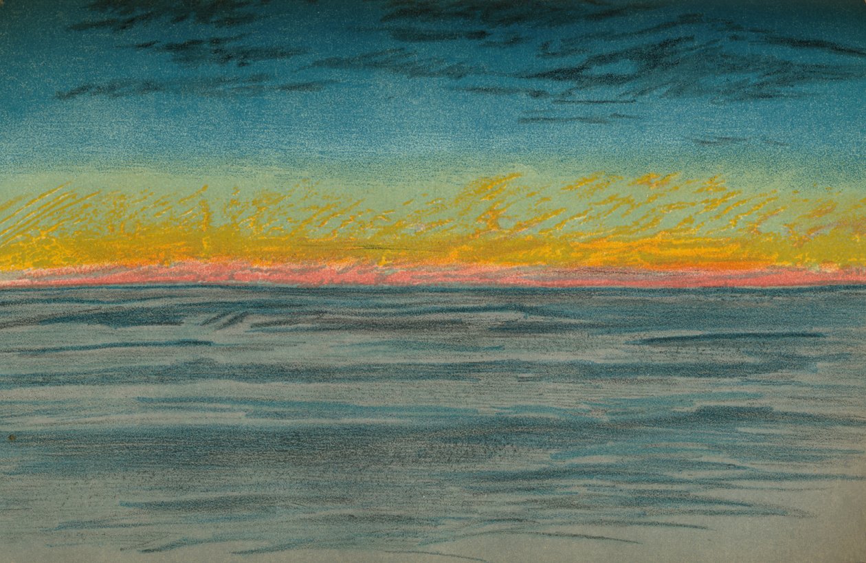The Wing Polar Day, 22. syyskuuta 1893. Pastelliluonnos, 1893 1897 tekijältä Fridtjof Nansen