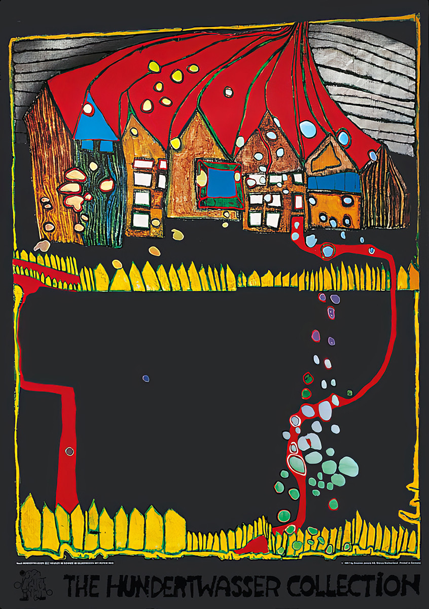 Talot lumessa tekijältä Friedensreich Hundertwasser