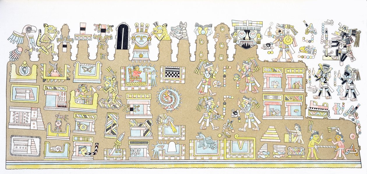 Meksikon hieroglyfit, Alexander de Humboldtin (1769-1859) ja Aime Bonplandin (1773-1858) Vues des Cordillieres et Monumens des Peuples Indigenes de l