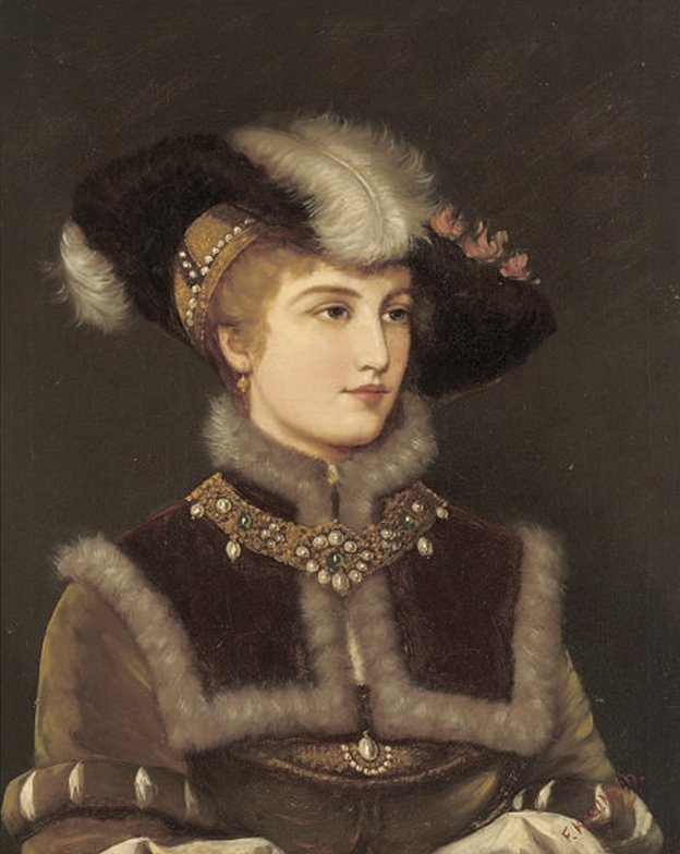 Nuoren naisen muotokuva turkishatussa tekijältä Friedrich August von Kaulbach