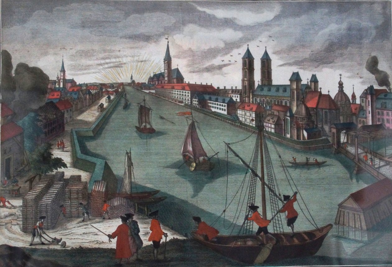 Breslau, Blick von Osten tai Dominsel tekijältä Friedrich Bernhard Werner
