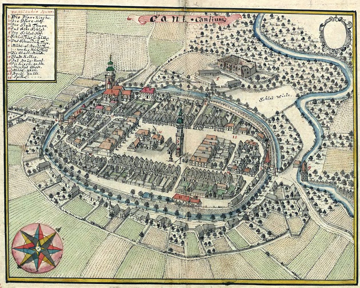 Kąty Wrocławskien kaupunki tekijältä Friedrich Bernhard Werner