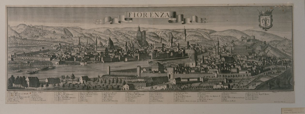 Näkymä Firenzestä tekijältä Friedrich Bernhard Werner