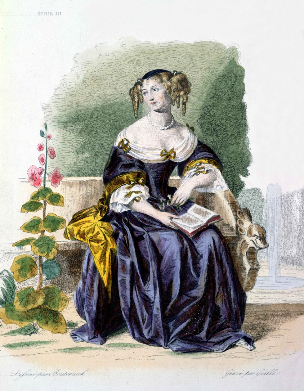 Geillen kaivertama Madame de Lafayetten (1634-93) muotokuva tekijältä Friedrich Bouterwek