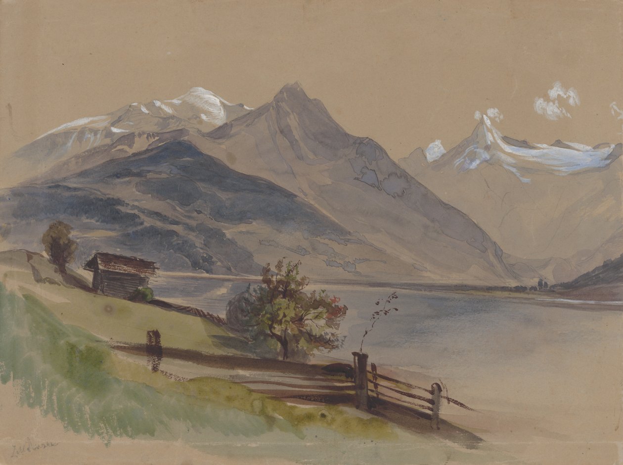 Alppimaisema järvellä tekijältä Friedrich Carl von Scheidlin