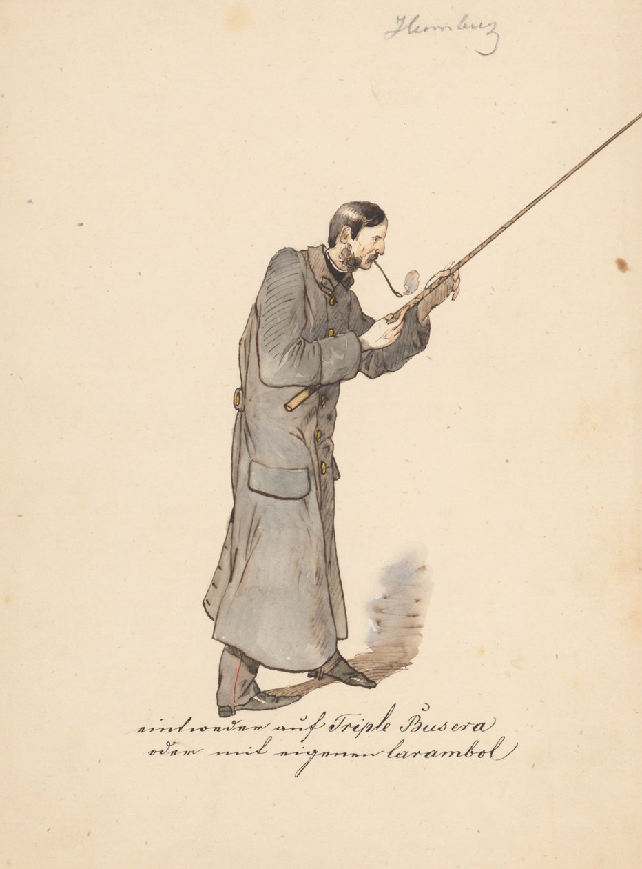 Mies pitkässä armeijatakissa tikun kanssa tekijältä Friedrich Carl von Scheidlin