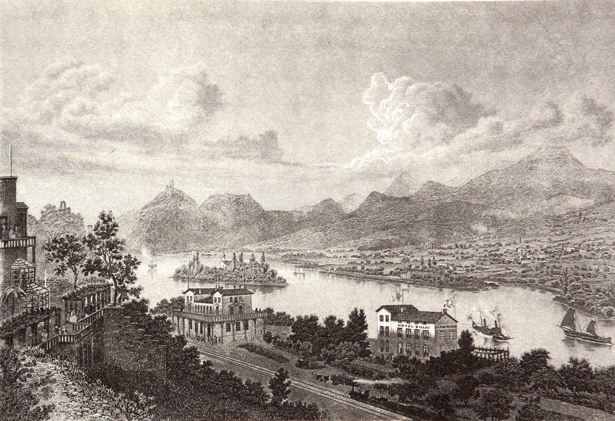 Drachenfels Nonnenwerth Rolandseck tekijältä Pierre Joseph Redouté