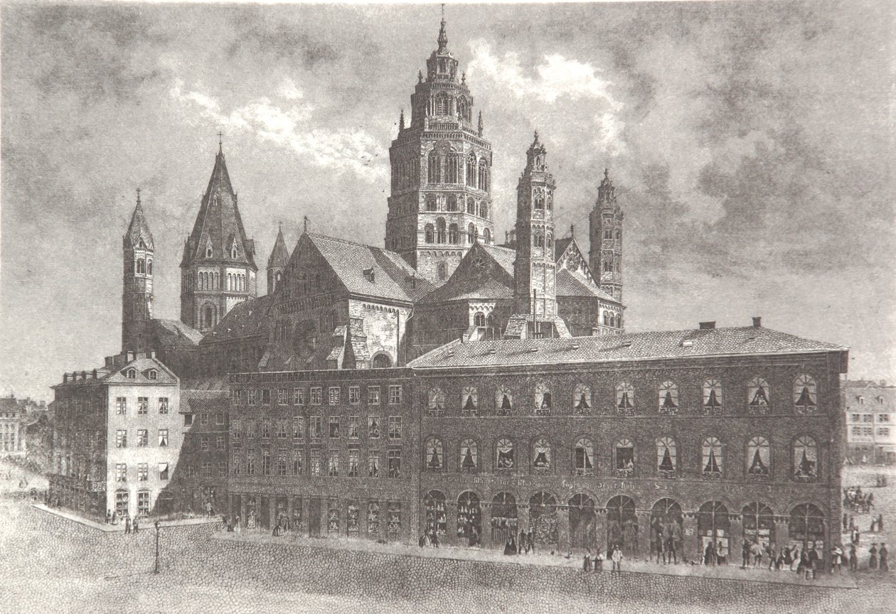 Westwerk des Mainzer Doms tekijältä Pierre Joseph Redouté