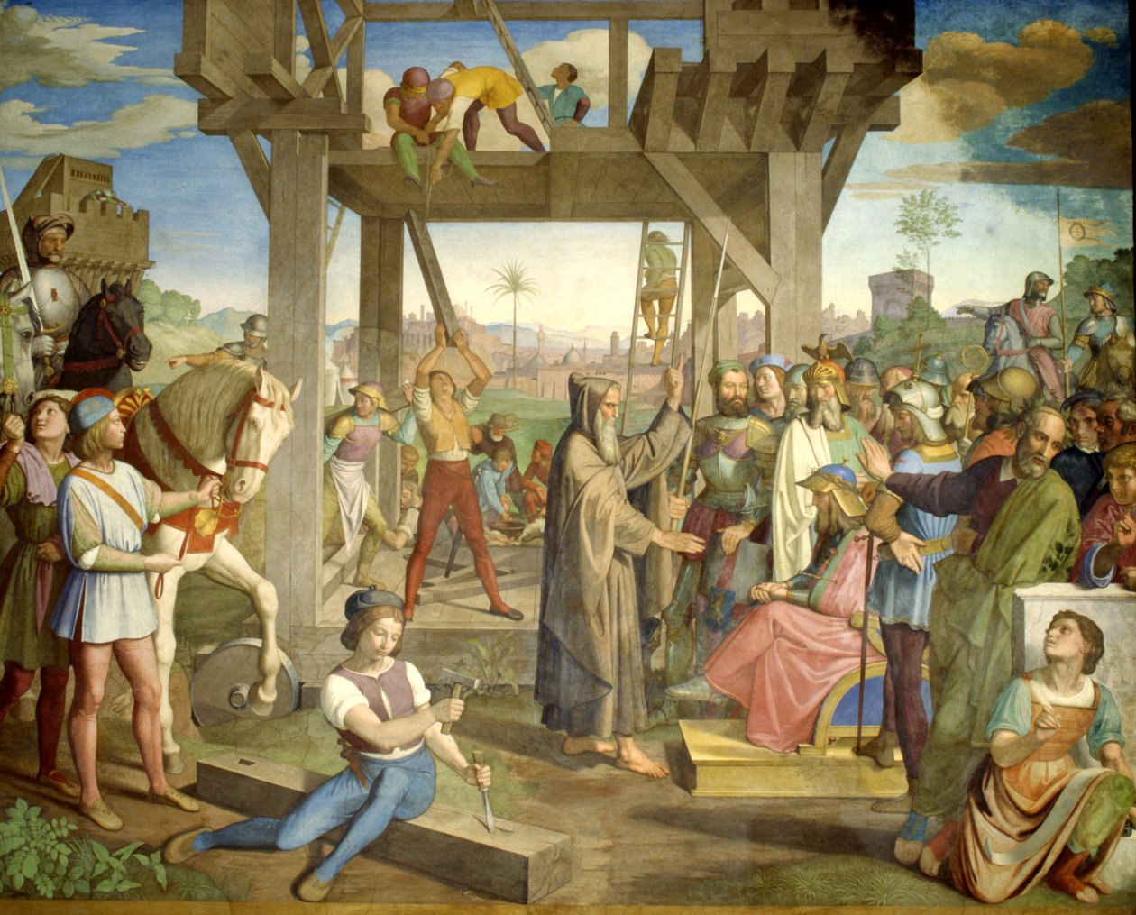 Valmistelut Jerusalemin hyökkäykseen tekijältä Friedrich Overbeck