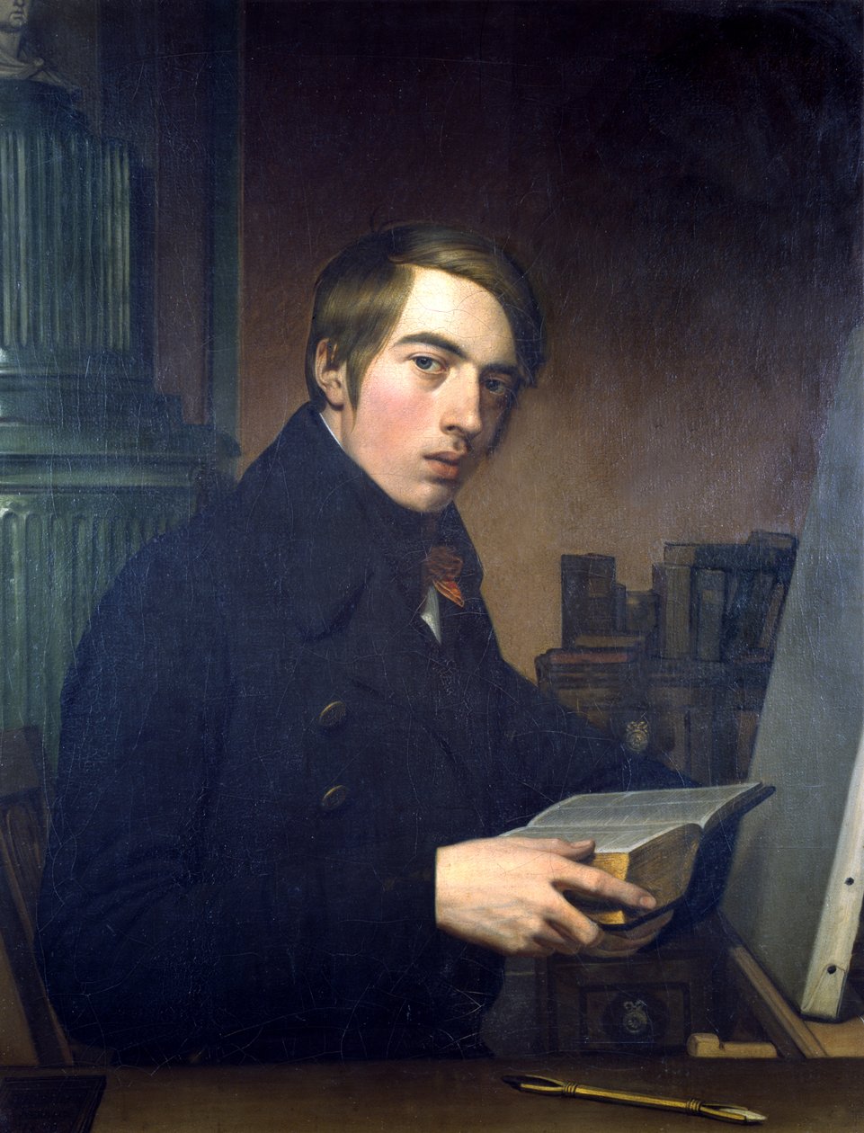 Omakuva oikealta ja Raamattu tekijältä Friedrich Overbeck