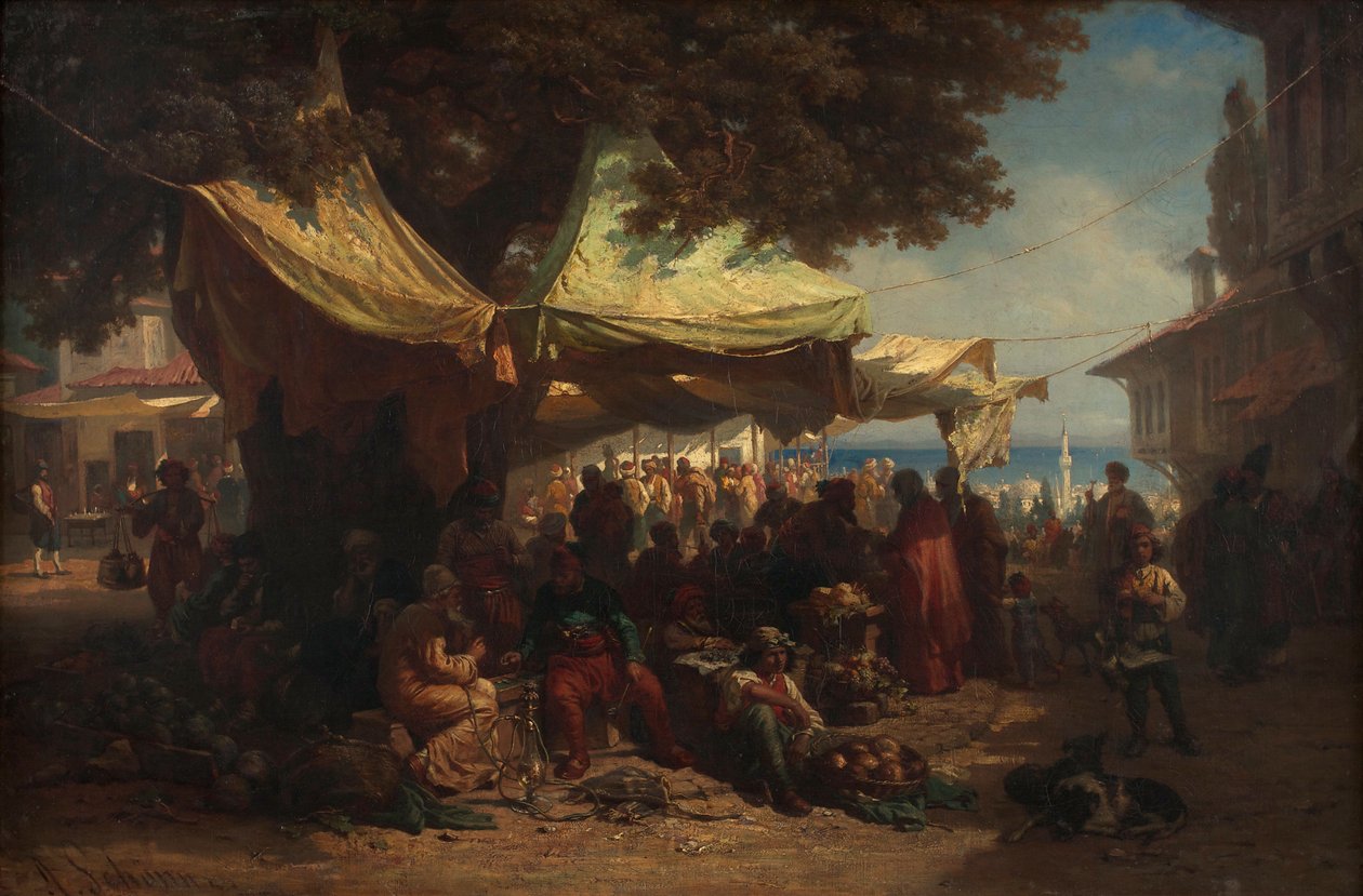 Konstantinopolin markkinat tekijältä Friedrich Alois Schönn