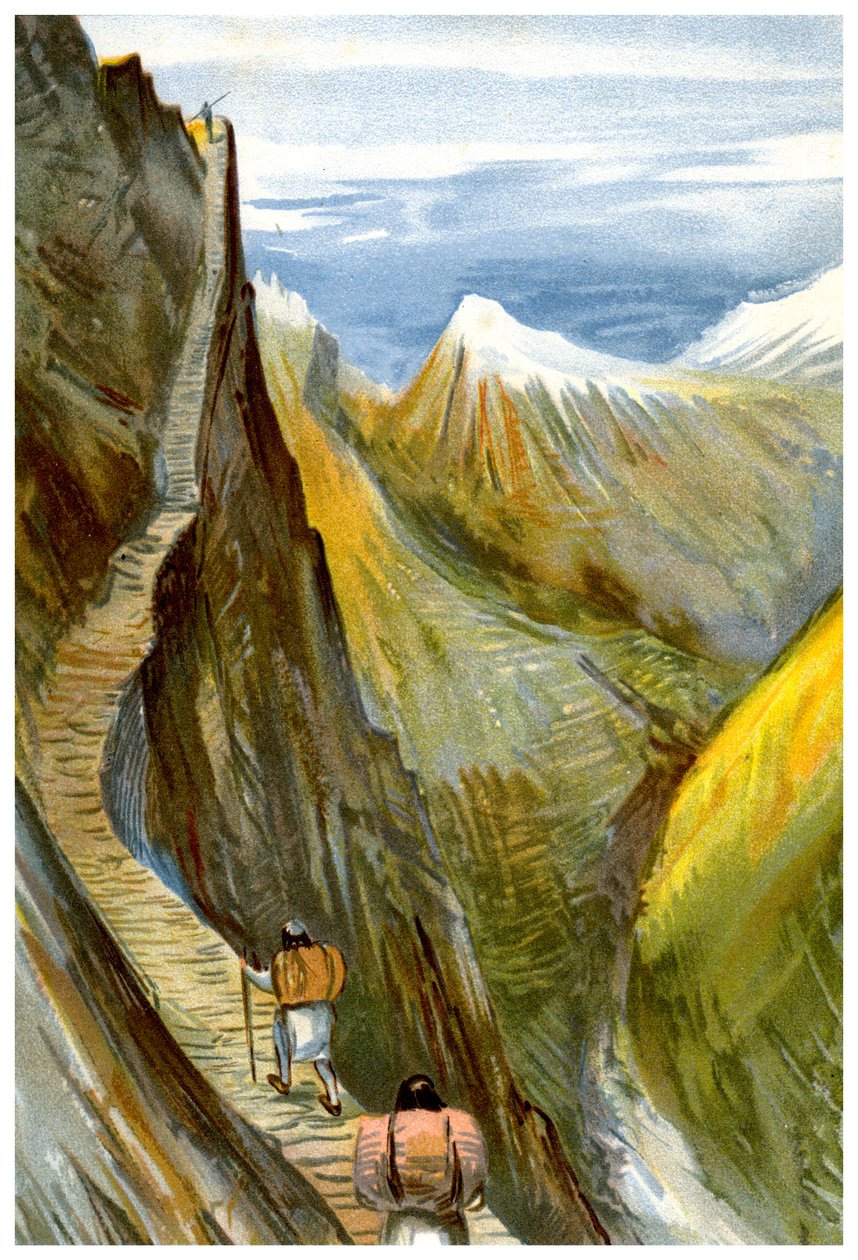 Nerpani-rata, Tiibet, 1898. tekijältä Friedrich Arnold Brockhaus