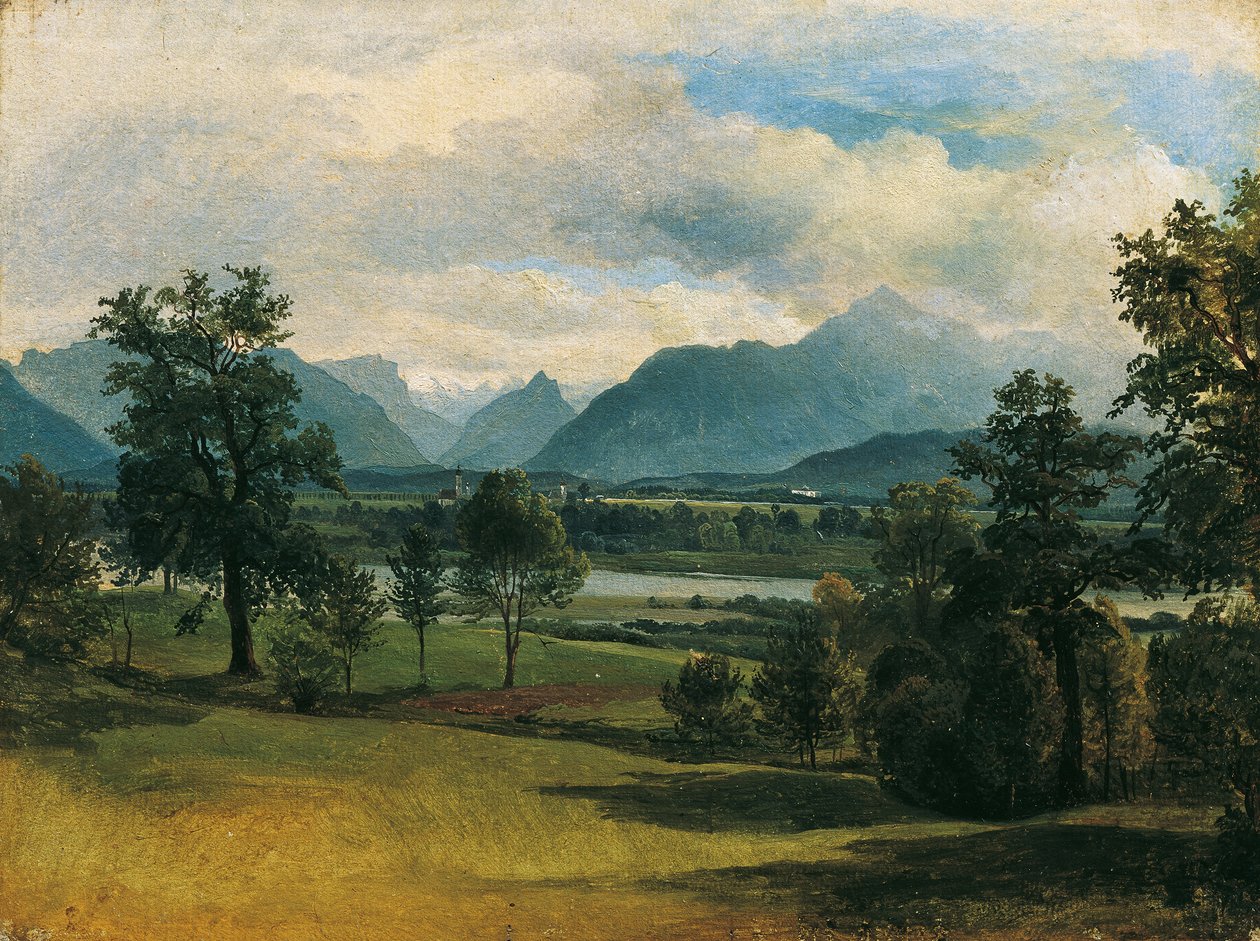Näkymä Lieferingistä tekijältä Friedrich August Mathias Gauermann