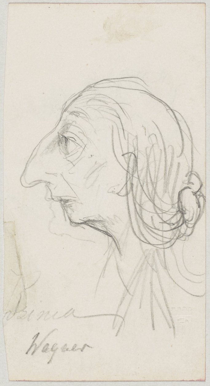 Cosima Wagnerin karikatyyri tekijältä Friedrich August von Kaulbach