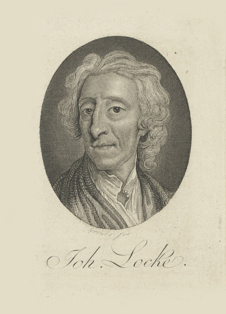 Lääkärin ja filosofin John Locken muotokuva 1632-1704, noin 1770. tekijältä Friedrich Christian Gottlieb Geyser