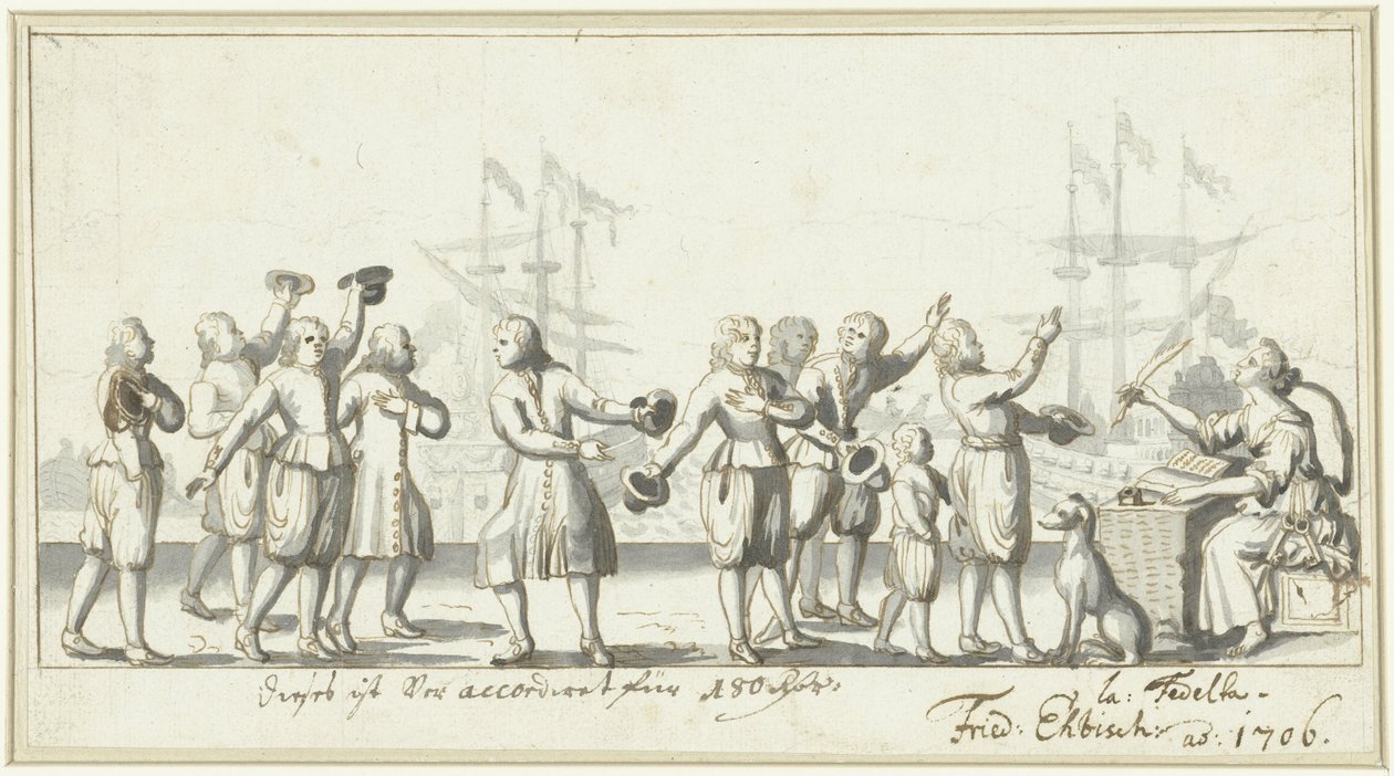 Vuoden 1706 rauhanneuvottelujen symboli (?) tekijältä Friedrich Ebisch