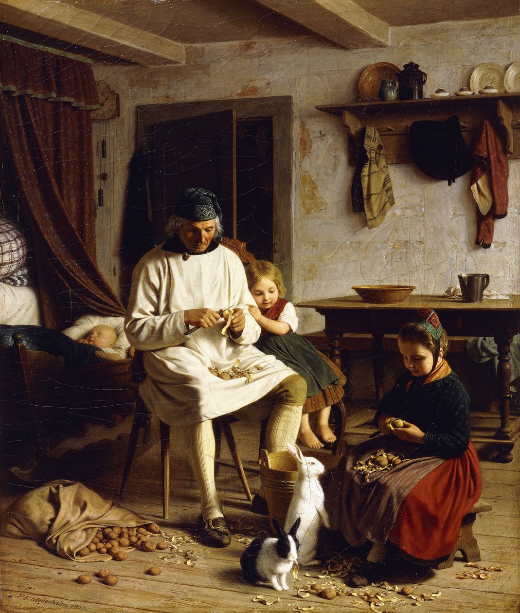 Perhetyöt, 1859 tekijältä Friedrich Edouard Meyerheim
