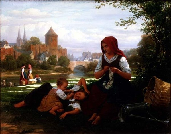 Bleaching Ground, 1800-luku tekijältä Friedrich Edouard Meyerheim