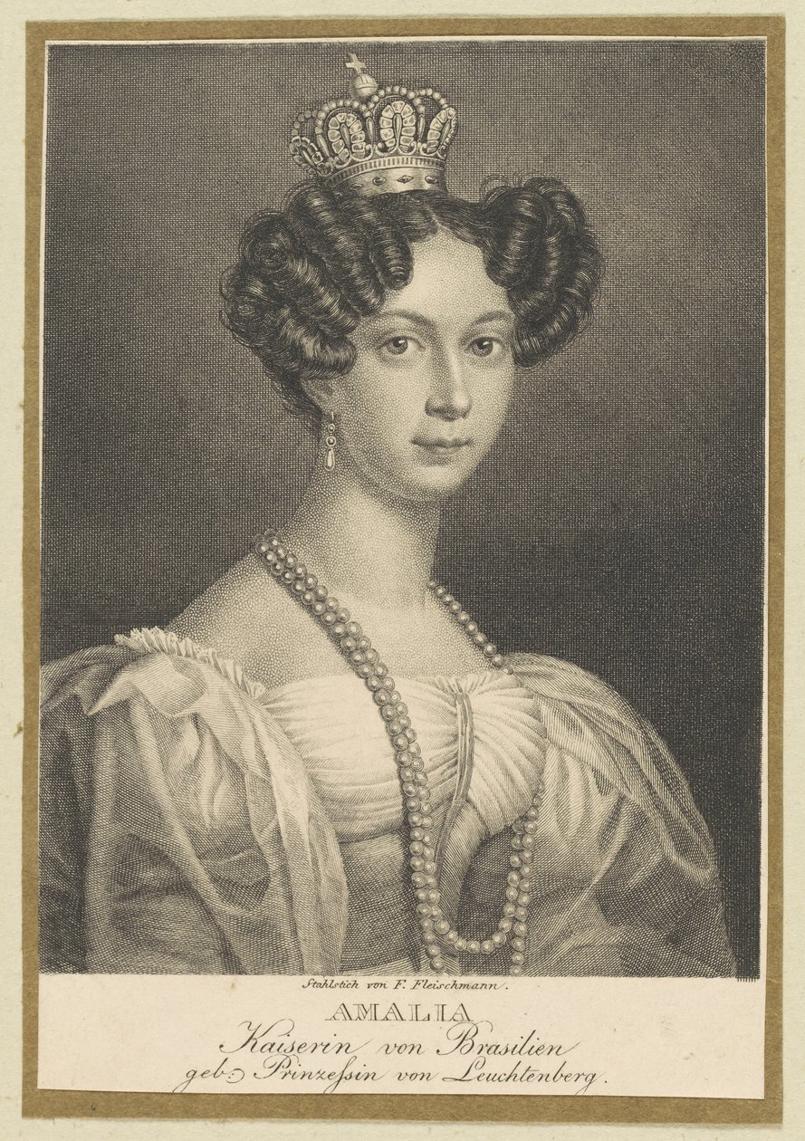 Amélie of Leuchtenberg 1812-1873, Brasilian keisarinna, 1830. tekijältä Friedrich Fleischmann
