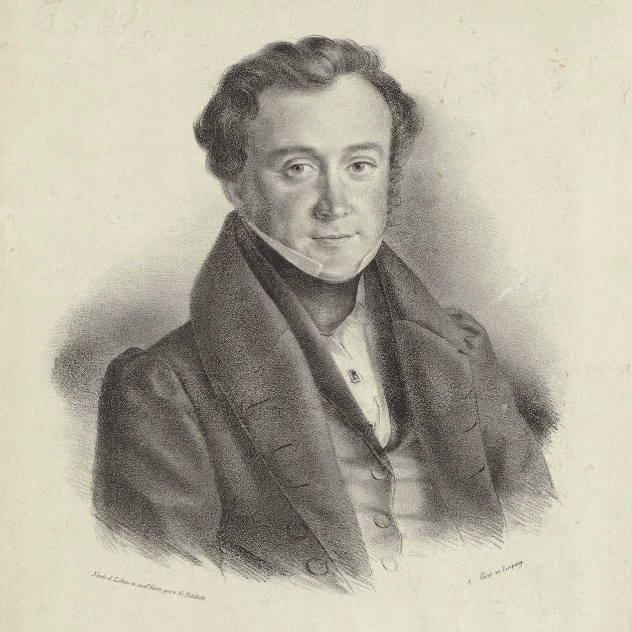 Muotokuva säveltäjä Johann Wenzel Kalliwodasta 1801-1866. tekijältä Friedrich Gustav Schlick