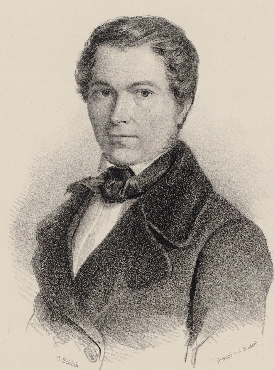 Viulisti ja säveltäjä Joseph Labitzkyn muotokuva 1802-1881, 1840. tekijältä Friedrich Gustav Schlick