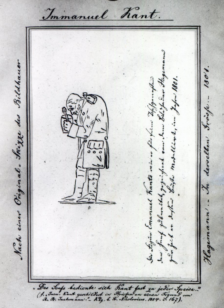 Kant sekoittaa sinappia, 1801 tekijältä Friedrich Hagemann