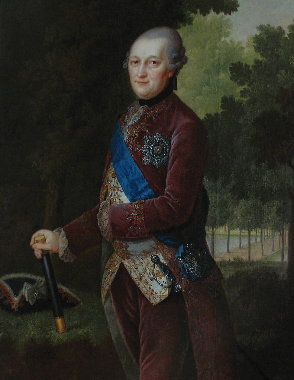 Muotokuva Peter von Bironista 1724-1800, Kurinmaan ja Semigallian herttua, 1781 tekijältä Friedrich Hartmann Barisien