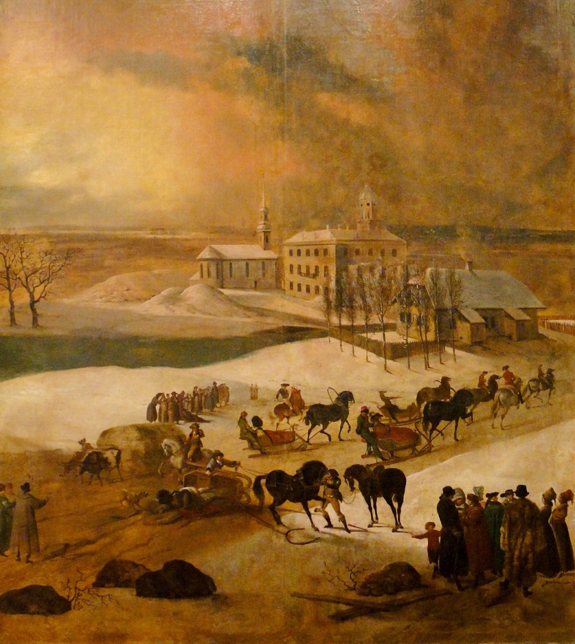 Talvinäkymä Poltsamaan linnasta Yksityiskohta, 1793 tekijältä Friedrich Hartmann Barisien