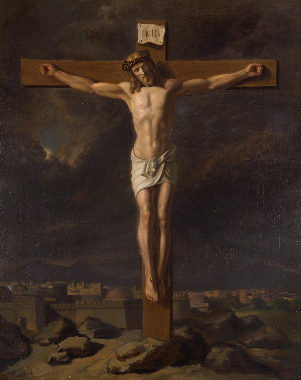 Crucifixus maisemassa tekijältä Friedrich Hasslwander