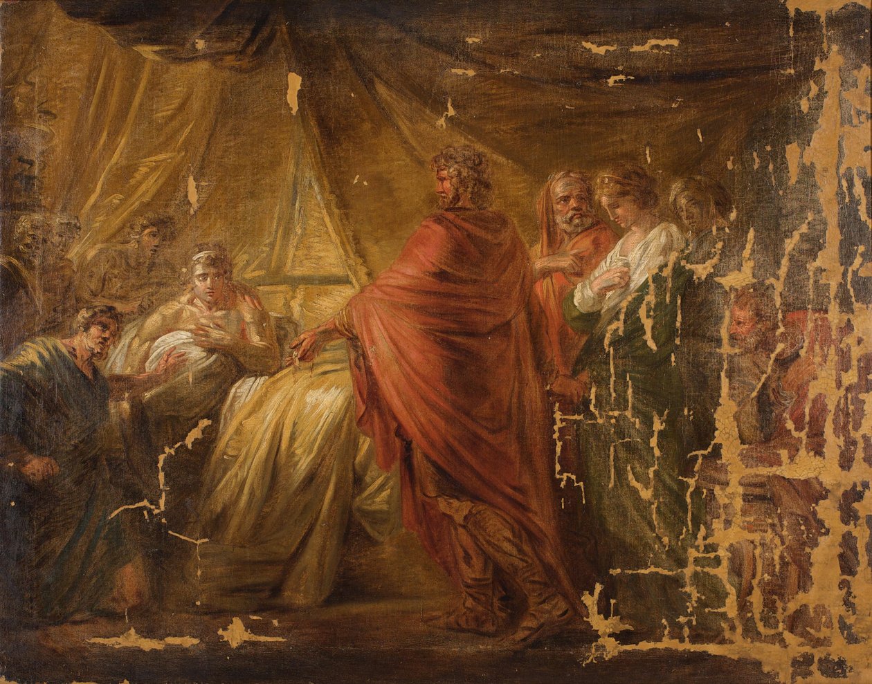 Agamemnon tuo Briseiksen takaisin Akhilleuksen telttaan. tekijältä Friedrich Heinrich Fuger