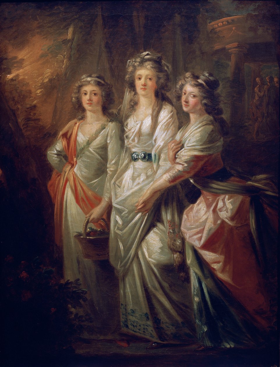aKreivitäret Elisabeth, Christiane ja Marie Karoline von Thun tekijältä Friedrich Heinrich Fuger