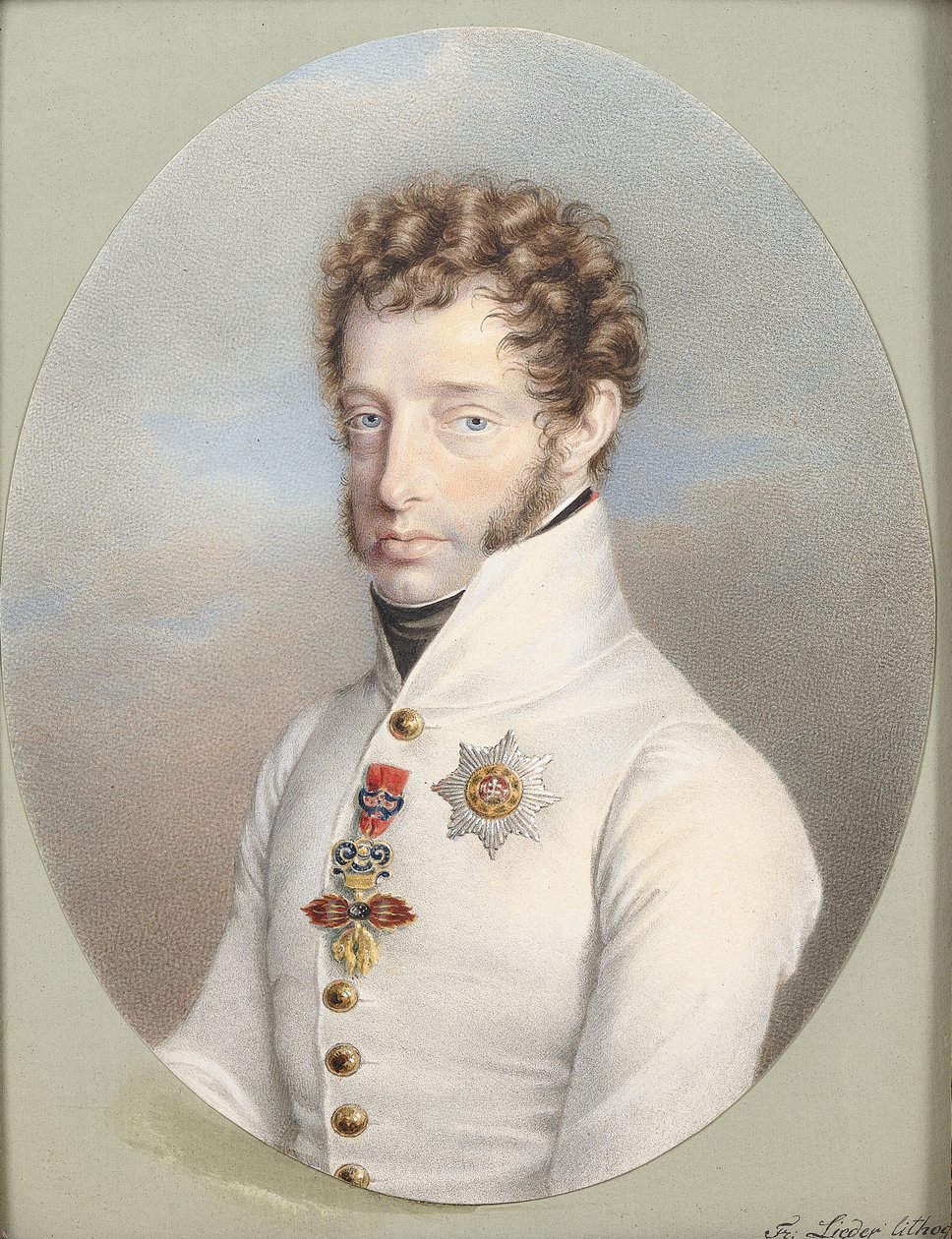 Arkkiherttua Ludwig Lieder Litho värillinen tekijältä Friedrich Lieder