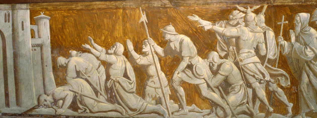 Ristiretkeläiset Jerusalemin muurien edessä tekijältä Friedrich Overbeck