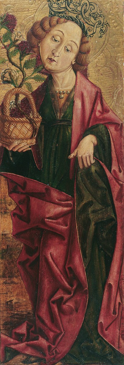 St. Dorothea (sisällä) ja St. Alexius (ulkopuolella) tekijältä Friedrich Pacher (Umkreis)