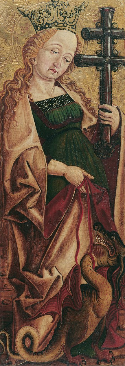 St. Margaret (sisällä) ja St. Panthaleon (ulkopuolella) tekijältä Friedrich Pacher (Umkreis)