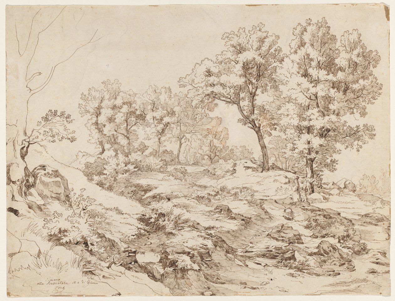La Serpentara lähellä Olevanoa, 1829. tekijältä Friedrich Preller