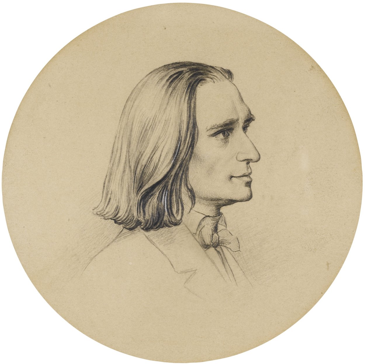 Säveltäjä Franz Lisztin muotokuva 1811-1886 tekijältä Friedrich Preller the Elder