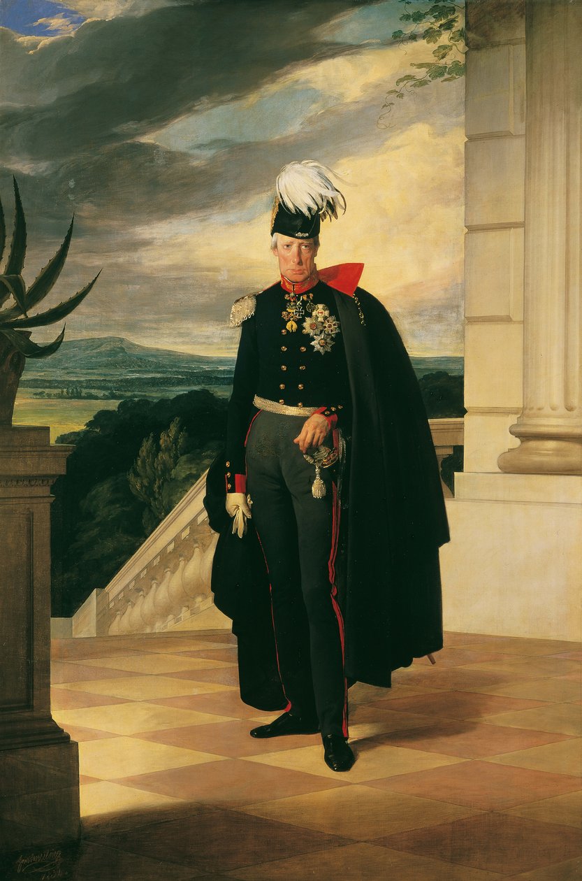 Itävallan keisari Franz I 1768-1835 Preussin yleispuvussa 1834. tekijältä Friedrich Ritter von Amerling
